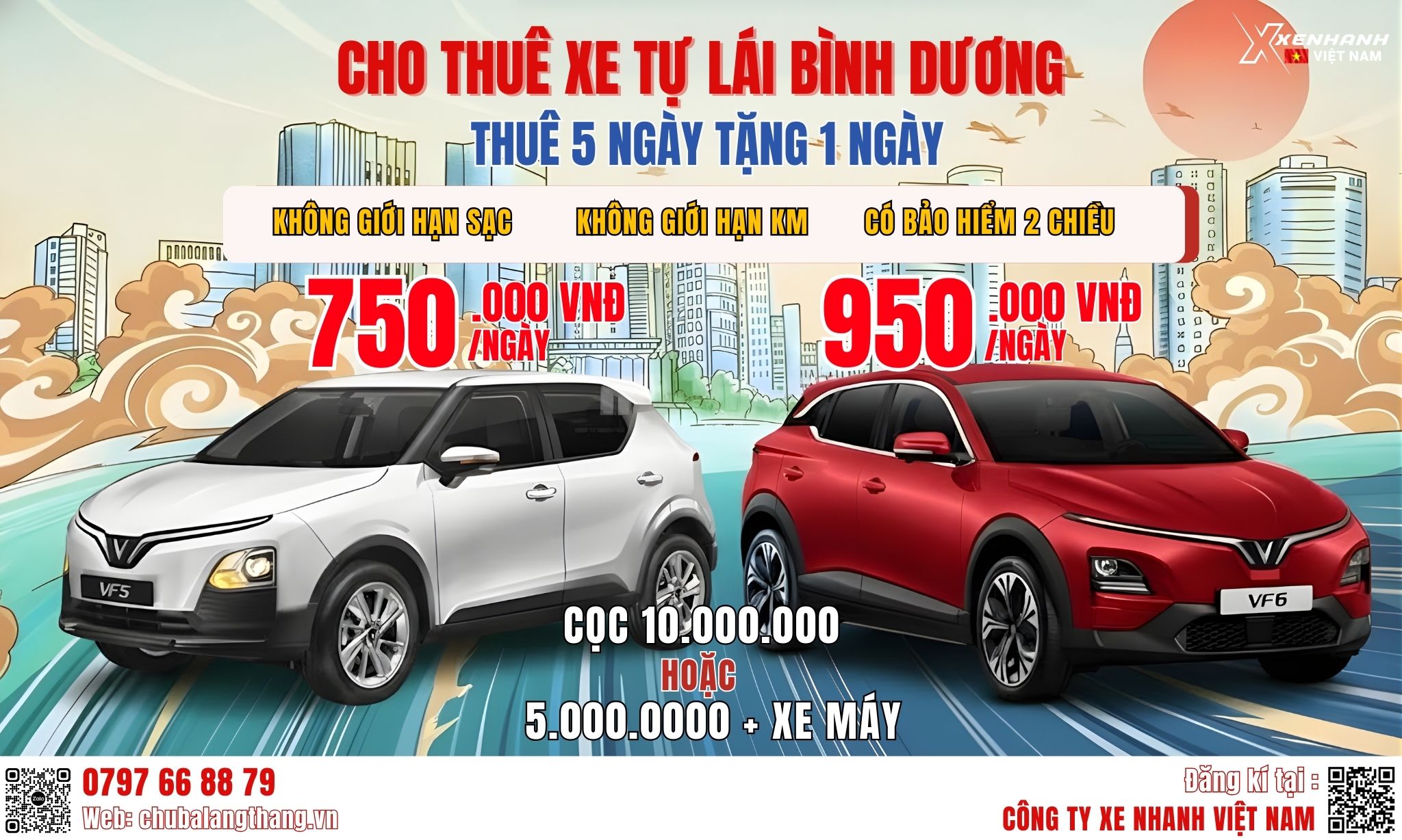 SIÊU DEAL THUÊ XE TỰ LÁI TẠI BÌNH DƯƠNG