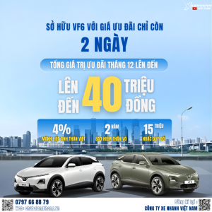 48 giờ cuối ưu đãi VinFast VF6 – Giảm lớn, tặng bảo hiểm, chốt xe ngay