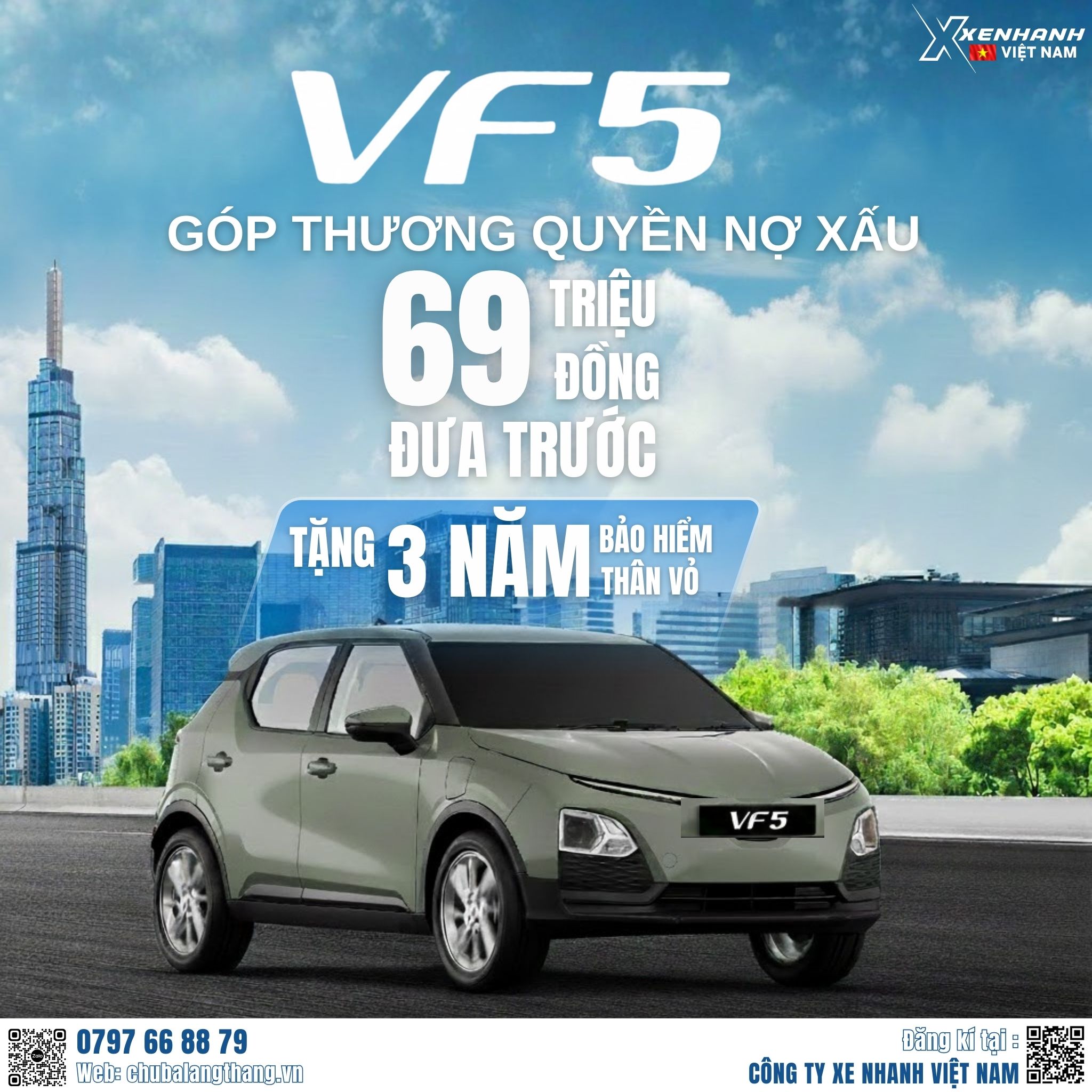 Nợ xấu vẫn mua được xe – Sở hữu VinFast VF5 dễ dàng tại Xe Nhanh Việt Nam