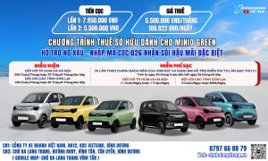 THUÊ SỞ HỮU XE ĐIỆN MINI0 GREEN: GIẢI PHÁP VÀNG CHO NGƯỜI NỢ XẤU