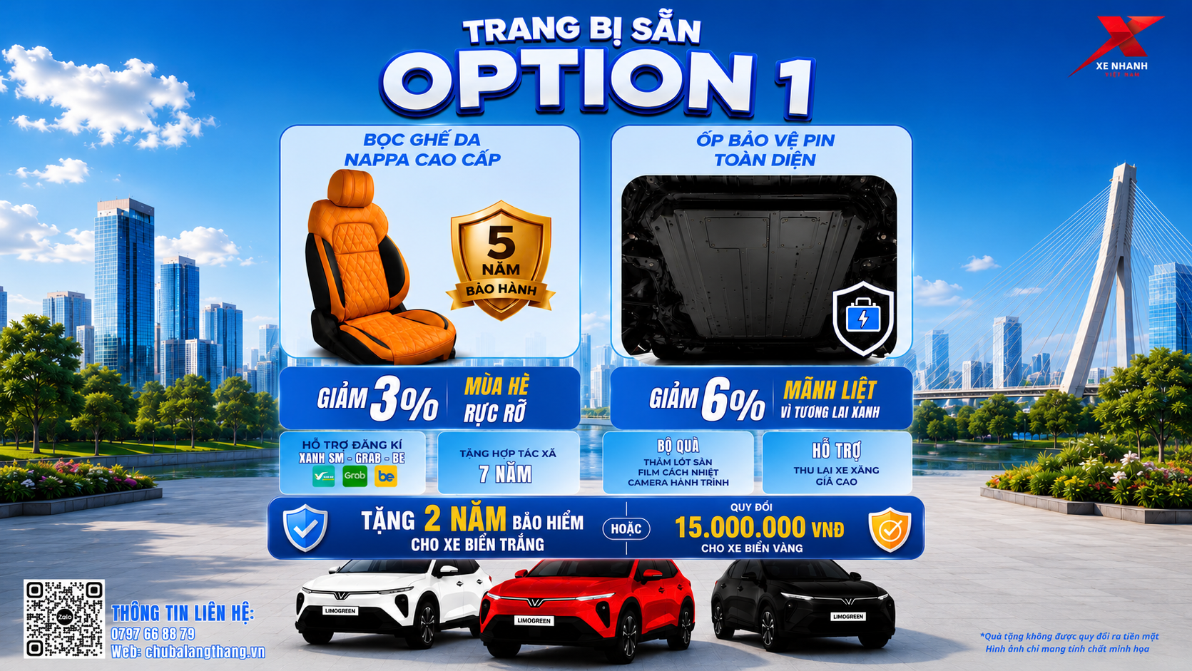 🚗 TRANG BỊ SẴN OPTION 1 – COMBO HOÀN HẢO CHO XẾ YÊU ĐÓN HÈ! ☀️