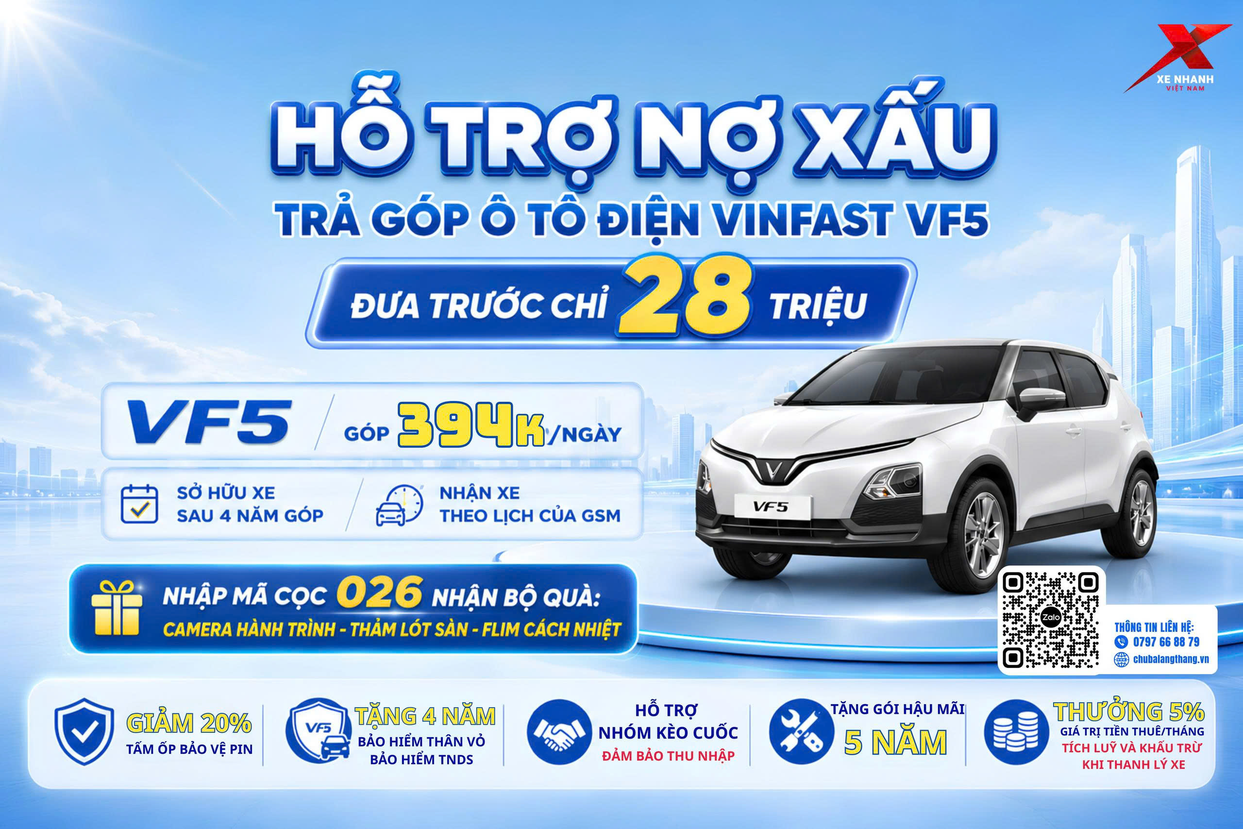 SỞ HỮU VINFAST VF5 DÙ CÓ NỢ XẤU – CHỈ TỪ 28 TRIỆU ĐỒNG