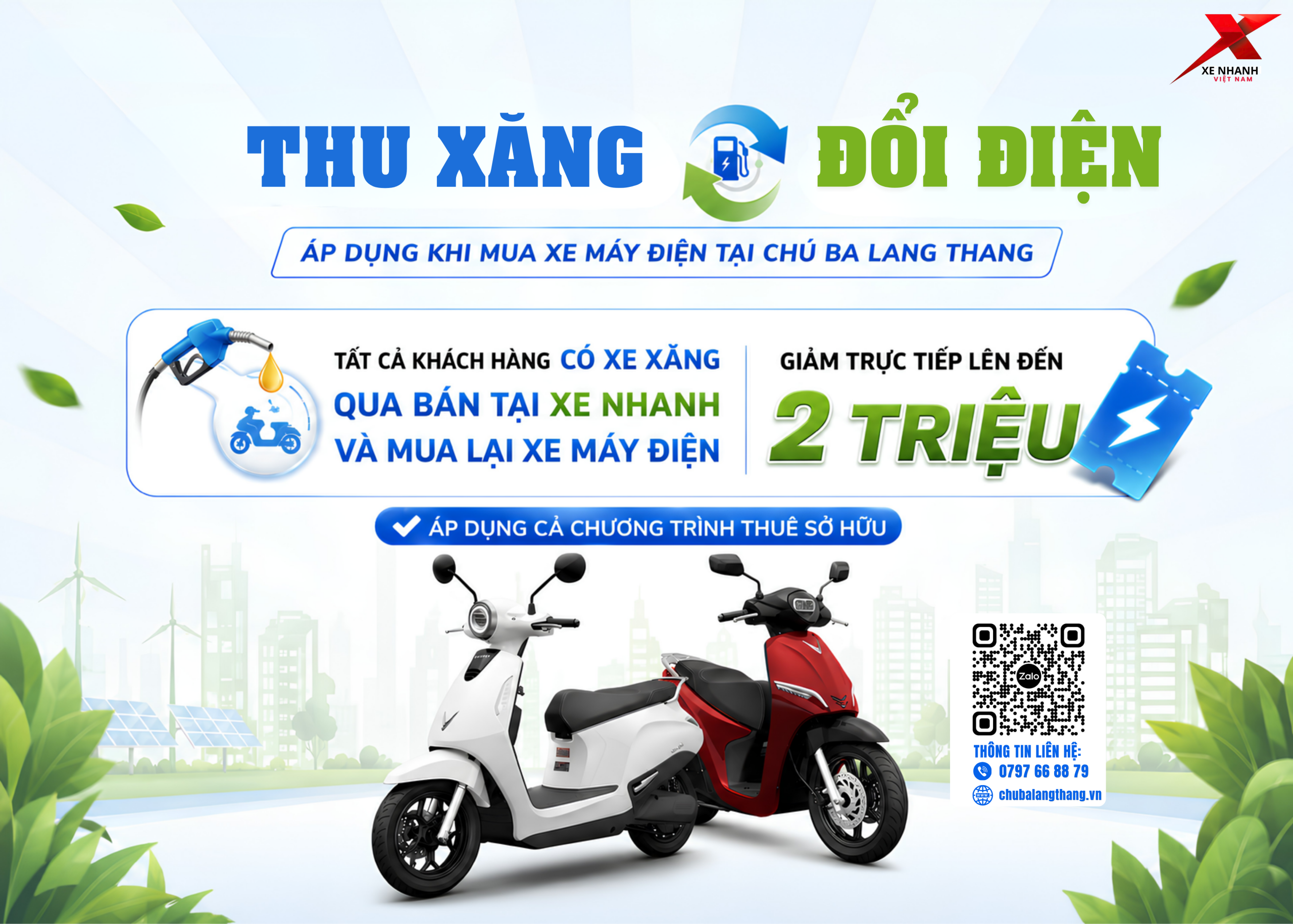 Sở Hữu Xe Máy Điện 0Đ Cho Bác Tài Chuyển Đổi Từ Xăng Sang Điện – Đưa Trước Chỉ 2 Triệu